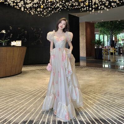 法式宫廷风重工碎花泡泡