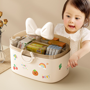 医药箱家用儿童专用小药箱便携药盒放宝宝急救药R物的收纳盒家庭