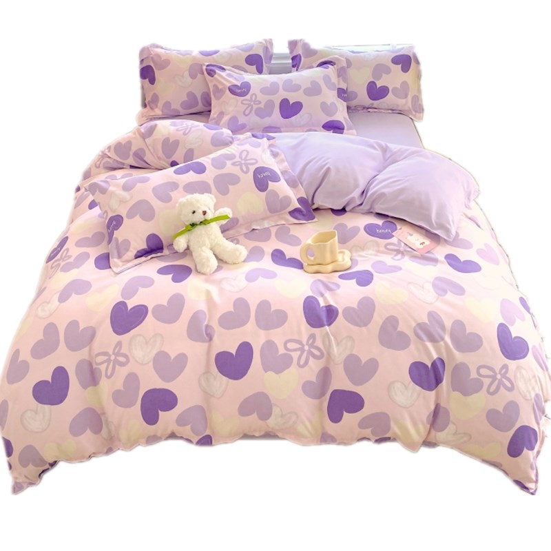 A类纯棉四件套2024新款10x0全棉单人宿舍学生4三件套四季床上用品