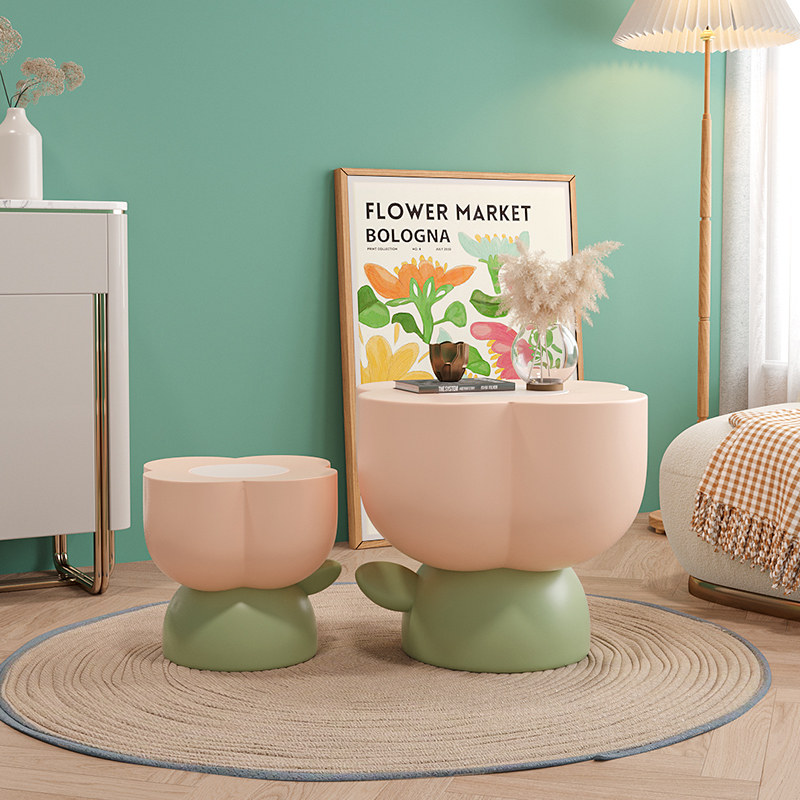 奶油风客厅落地摆件创意ins郁金香沙发K旁边几茶几角几卧室床头柜,家居饰品,落地摆件,淘宝优惠券,粉丝福利购,淘宝优惠卷