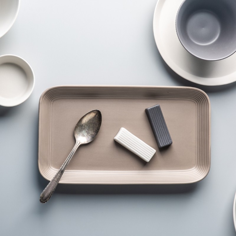 亿嘉盘子家用寿司盘菜盘2021新款F长方形托盘面包吐司长条盘鱼盘