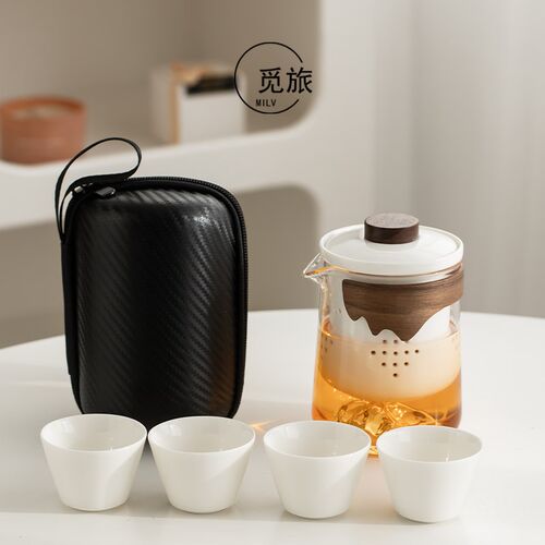 便携户外随e身旅行功夫茶具套装一壶四杯小套办公室会客泡茶快客