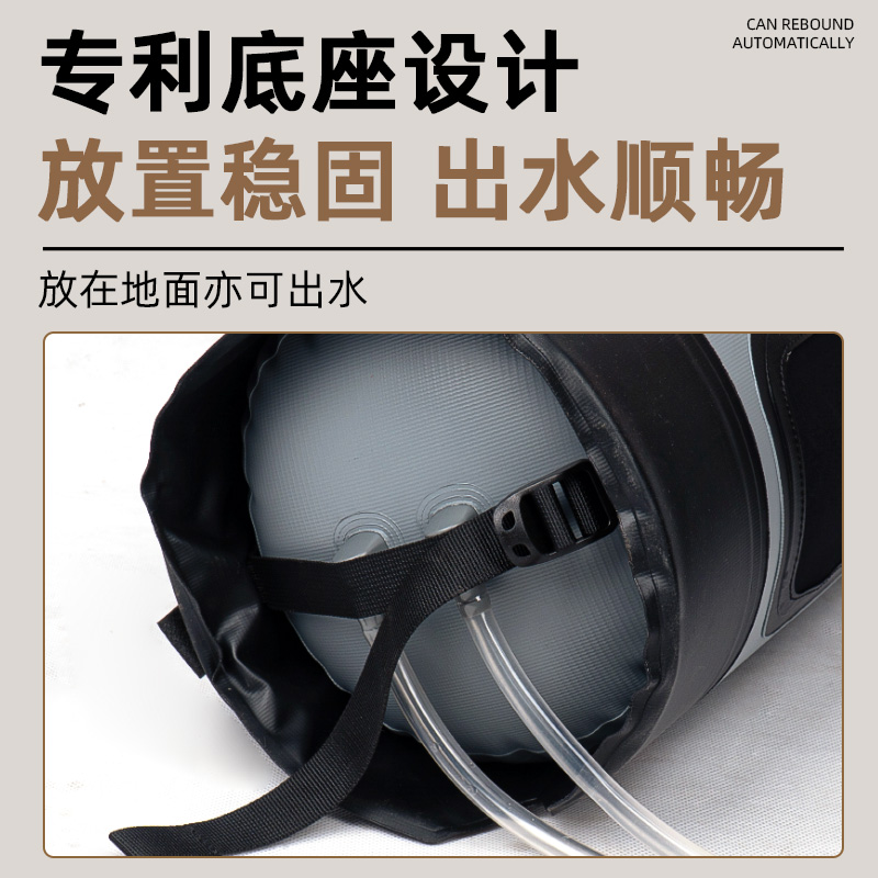 户外淋浴袋大容量折叠野外冲凉洗澡淋H浴晒水充气增压可携式储水
