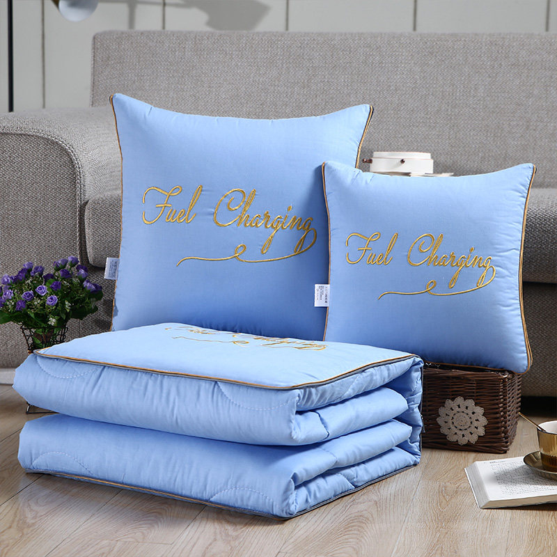 纯棉抱枕被子两用加厚全s棉汽车靠垫枕头被办公室午休空调夏凉被