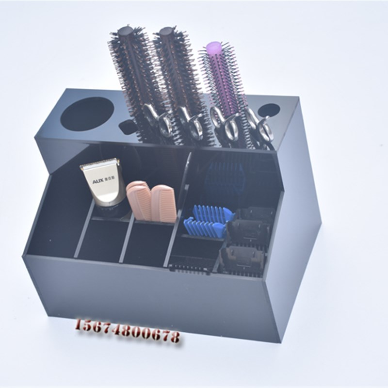 美发店宠物医院发廊挂壁推剪器推子剪H刀滚梳卡尺吹风收纳盒工具