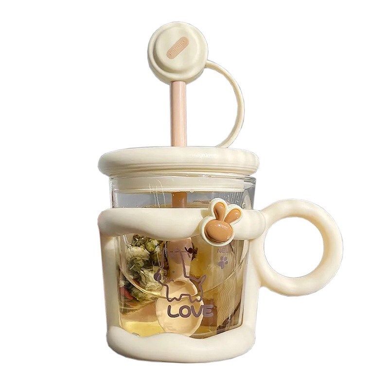 新款玻璃杯家用马克杯可爱夏季y女生吸管水杯大容量高颜值便携杯,餐饮具,玻璃杯,淘宝优惠券,粉丝福利购,淘宝优惠卷