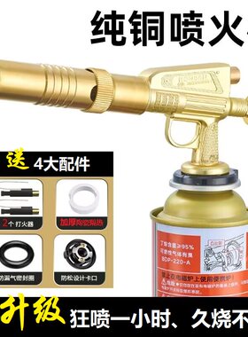 纯铜喷火枪卡式气l喷灯烧猪毛喷枪高温焊枪小型燃气点火器枪头烤