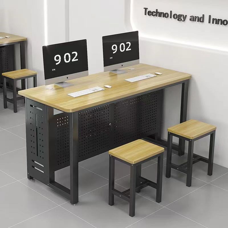 学校机房电脑桌h微机编程机器人教室培训班计算机台式双人实训桌