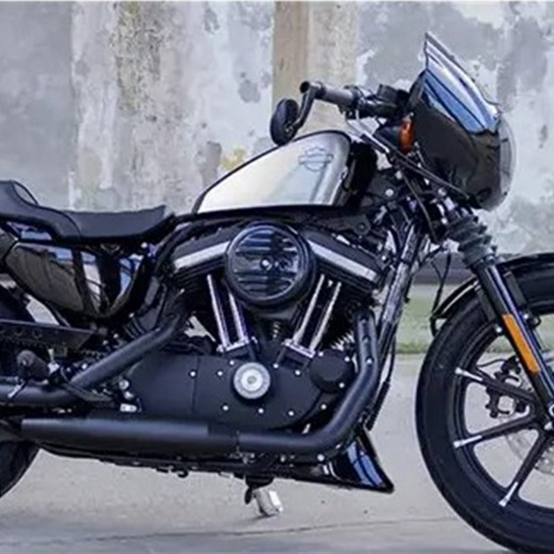 适用哈雷XL883 1200 X48 改装前挡H泥板 前挡泥瓦 短款35厘米长