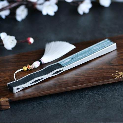 军配扇扇子防身武器折扇男钛合金