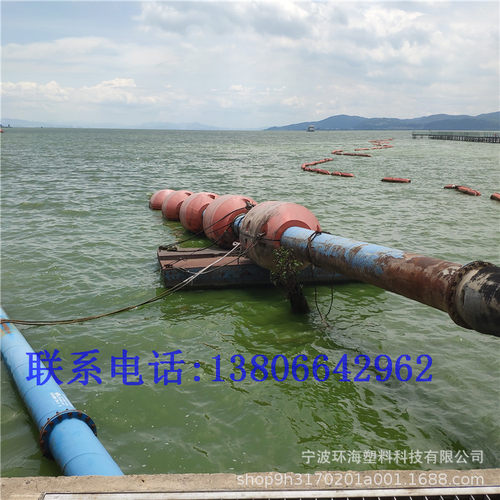 内径500两半片夹PVC管浮筒 水库河道抽沙浮漂内部实体填充浮子