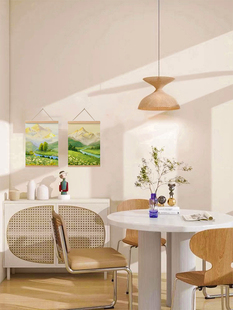 简约青山绿水卷轴挂画客厅卧室玄关墙壁美化电表箱遮挡装饰画挂布