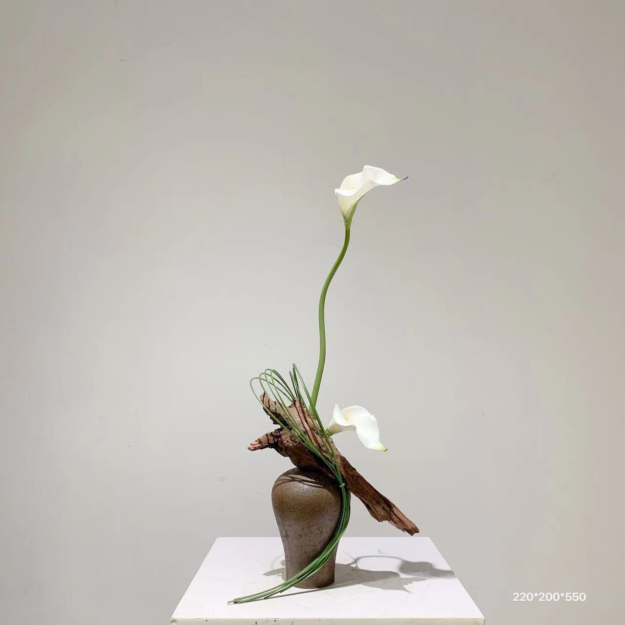 侘寂风复古陶瓷花瓶粗陶禅意插花怀旧手工新中式家居民宿酒店摆件