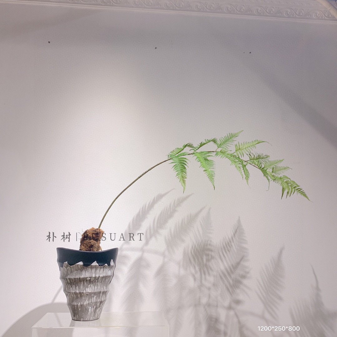 现代新中式大口径花瓶螺旋纹复合材质花器样板间餐桌茶几吊钟厥类