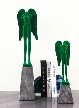 北欧植绒系列人物摆件家居软装饰品桌面壁龛开放格悬空电视柜摆件