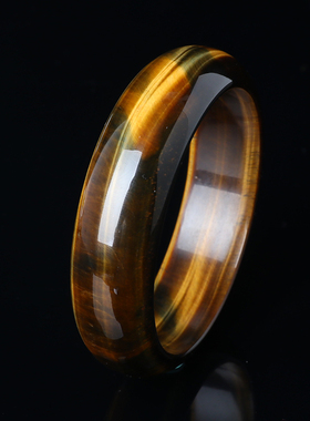 一宝水晶 天然虎眼石手镯虎睛石男女情侣款饰品礼物送鉴定