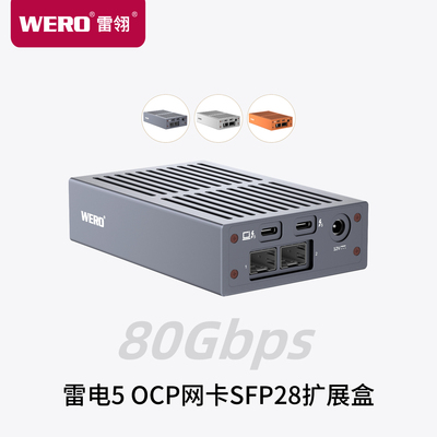 WERO TBT5雷电5外置OCP2.0网卡拓展盒可换模块25G/40G光纤网卡