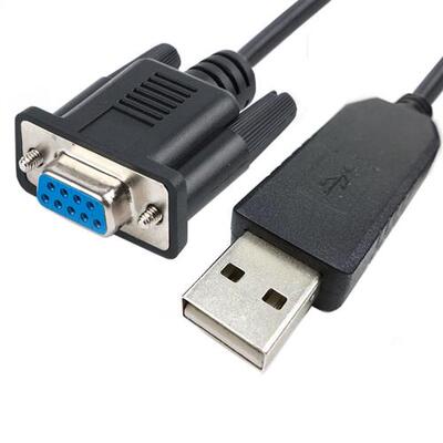 DB9母转USB转RS232母空调制解调器Null Modem通讯线 零调制解调线