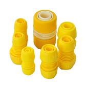 软管直接4分6分8分1寸快接水管修复快速接头耐高压牛筋橡皮管黄