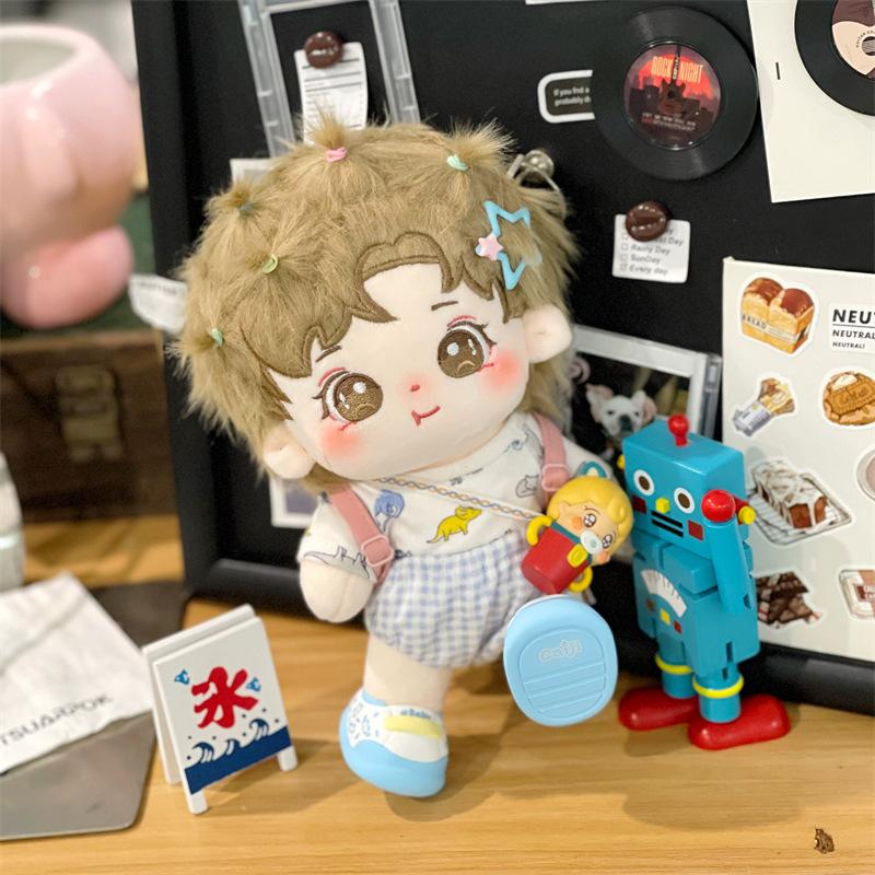 20cm张真源棉花娃娃原创正品现货小张张骨架玩偶明星公仔节日礼品