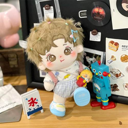 20cm张真源棉花娃娃原创正品现货小张张骨架玩偶明星公仔节日礼品