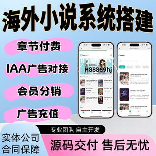 海外小说app软件开发H5付费阅读广告对接分销系统定制源码搭建