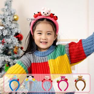 雪球diy手工编织毛线绒绒发箍材料包针织小可爱洗脸发卡发饰萌勾