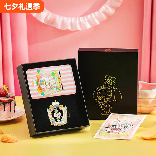 PROUDYBABY傲娇宝四周年生日徽章亚克力套组礼盒桌面摆件创意礼物