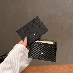新款潮牌黑色高档皮质卡片收纳包个性证件银行卡多卡位超薄小巧男女士卡夹包卡套奢华便携情侣小众时尚商务
