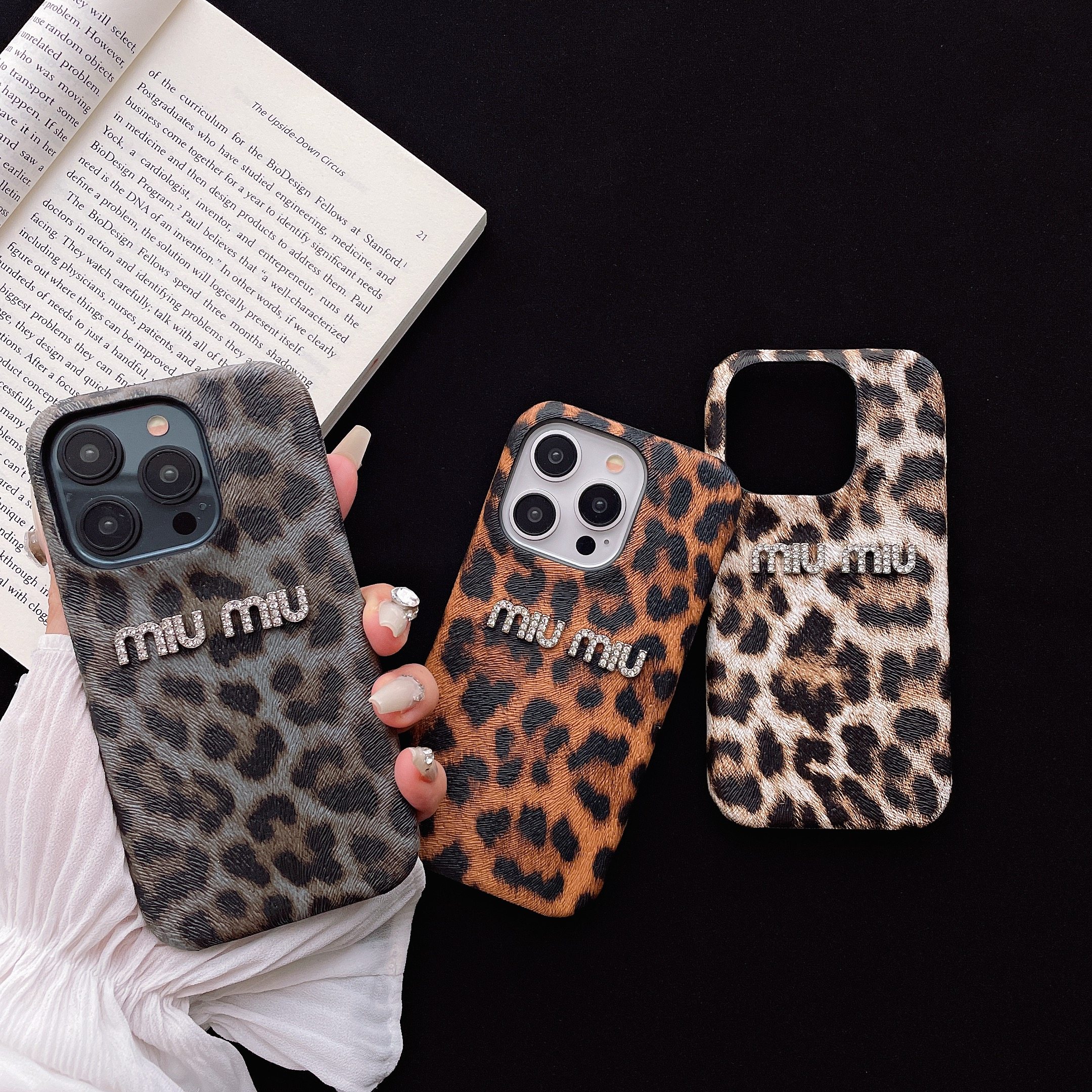 新款16潮牌豹纹m闪钻17air适用苹果15promax手机壳i