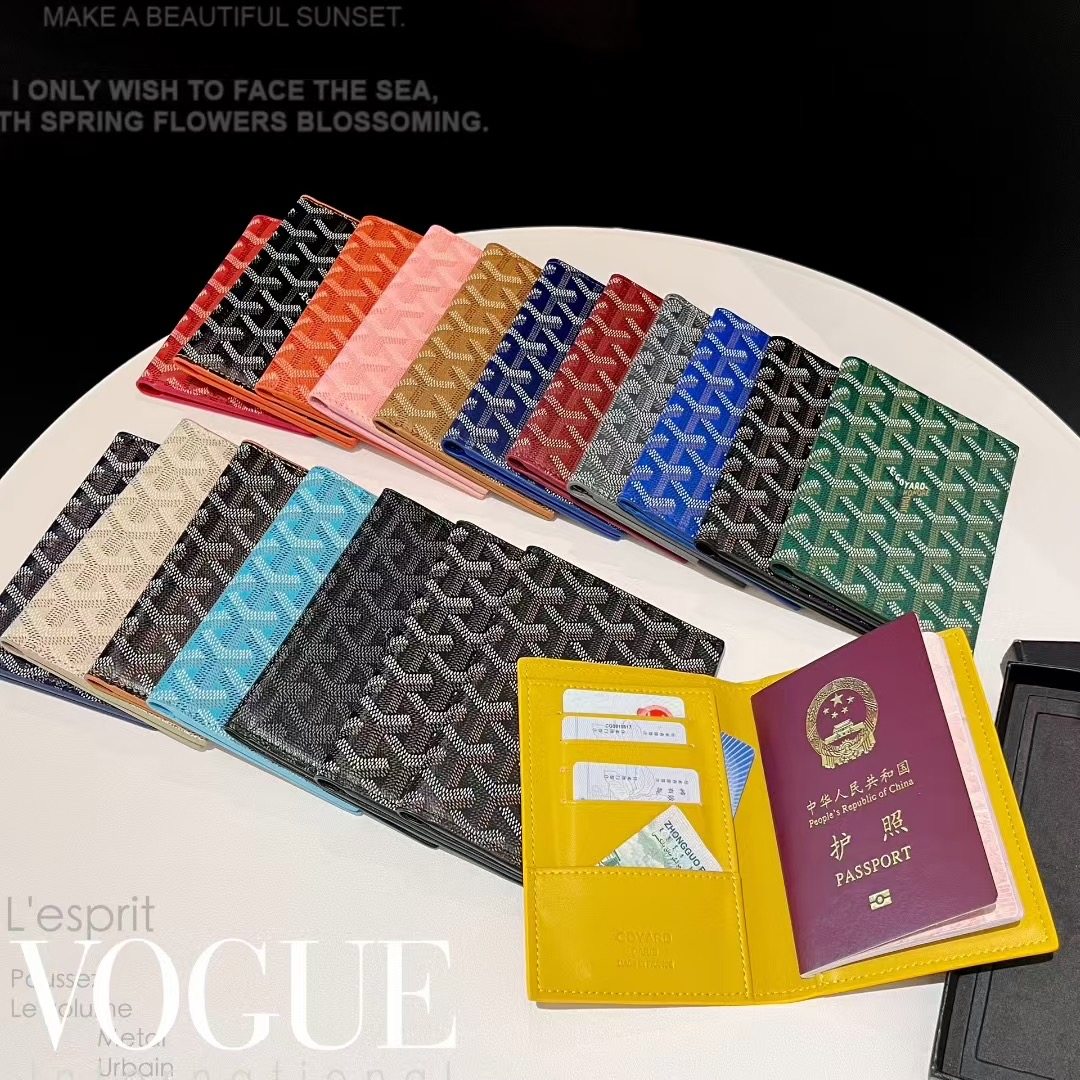 新款潮牌戈雅老花护照保护套男女证件皮革卡套收纳卡包卡片夹多卡位零