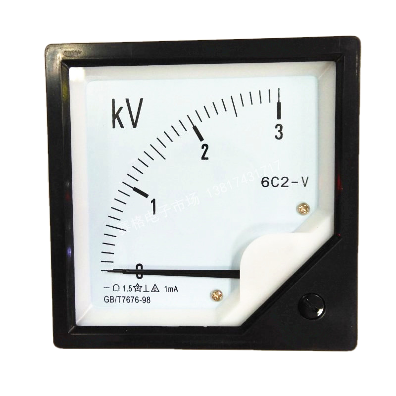 6C2-3KV/1MA 5KV/1MA 6KV10KV 测量脉冲 直流高压电压表 指针式DC