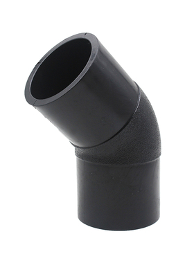 PE对接式弯头45度弯头75 90 110 125 160 200 250 315 pe管对焊弯