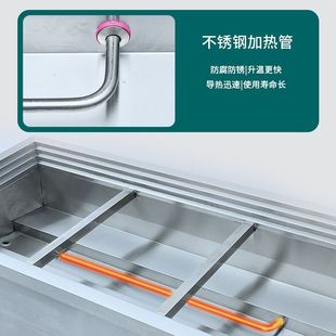 衢州鸭头展示柜不锈钢卤肉熟食柜现捞现煮售卖台卤煮设备定制