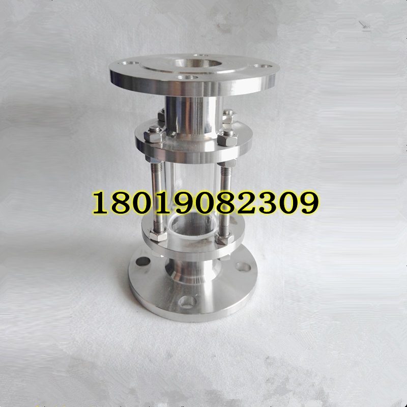 不锈钢法兰玻璃管视镜 视盅DN40 50 65 80 100液体流动观察HGS07