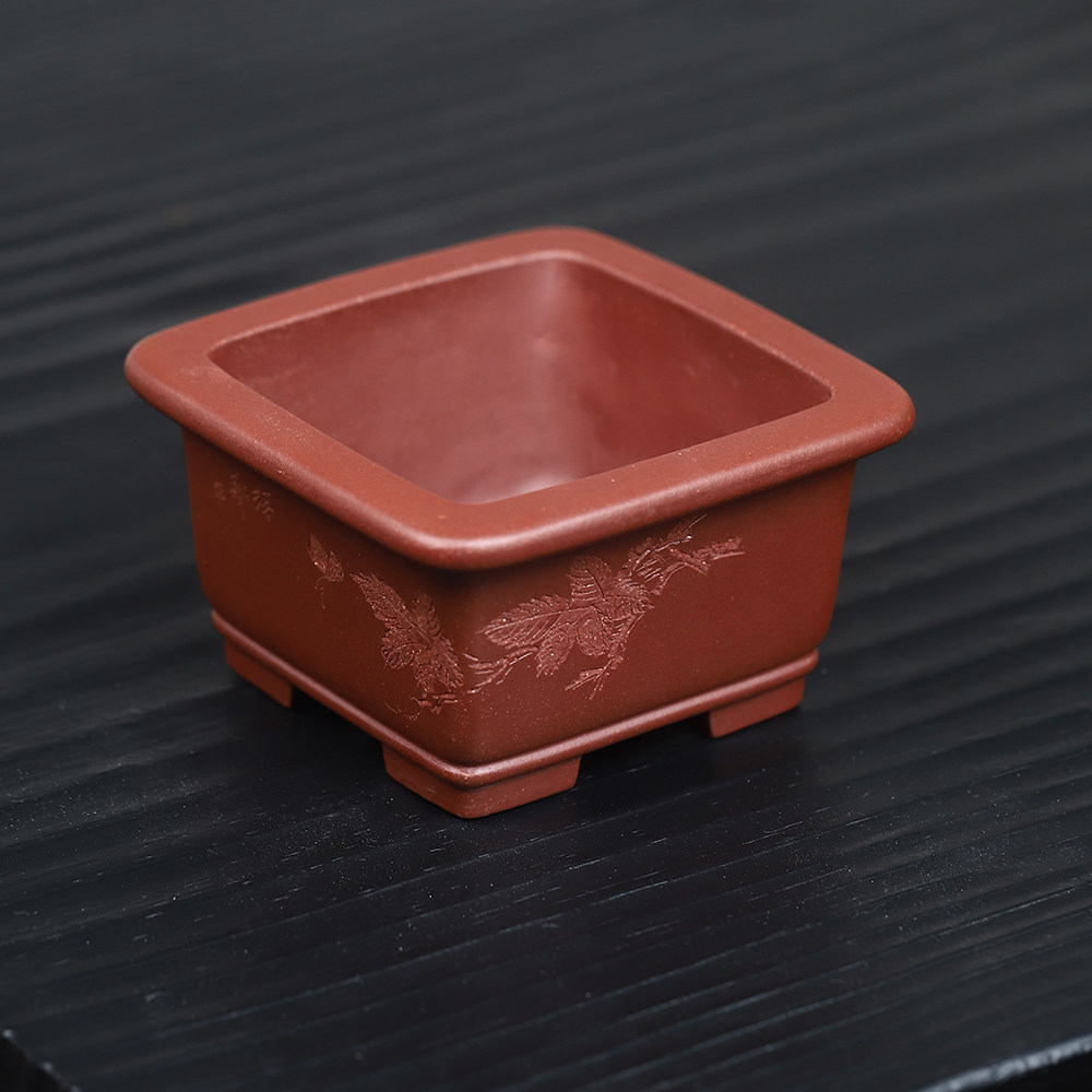 玖紫轩精品砂花盆宜兴微