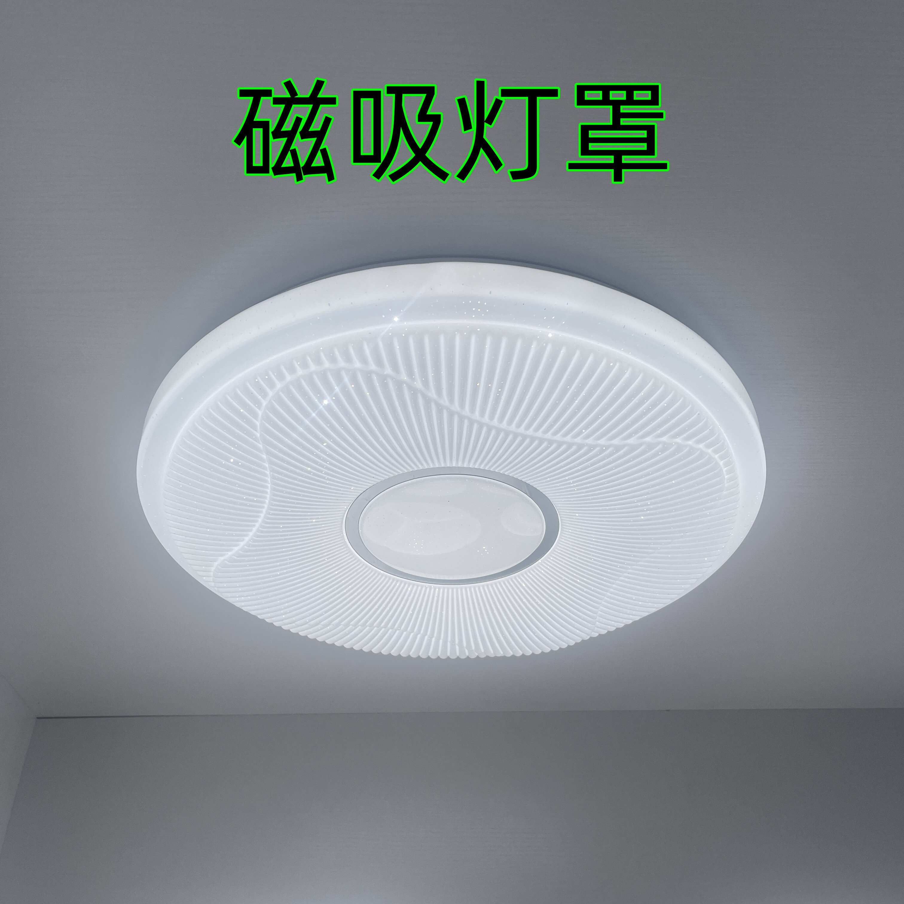 磁吸灯罩吸顶亚克力通用圆形替换卧室老式单独配件大全套件透光板