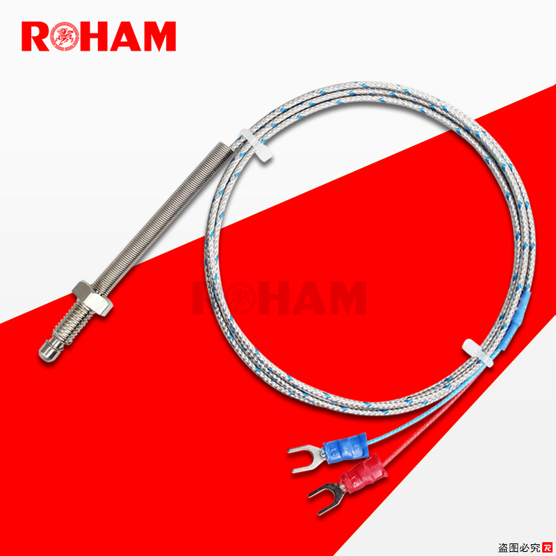 K型热电偶滚筒表面温度测量热电偶K型M6螺钉传感器探头RH-8020M