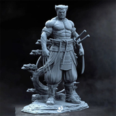 SAMURAI 金刚狼日本武士版 WOLVERINE 3D打印模型STL文件数据