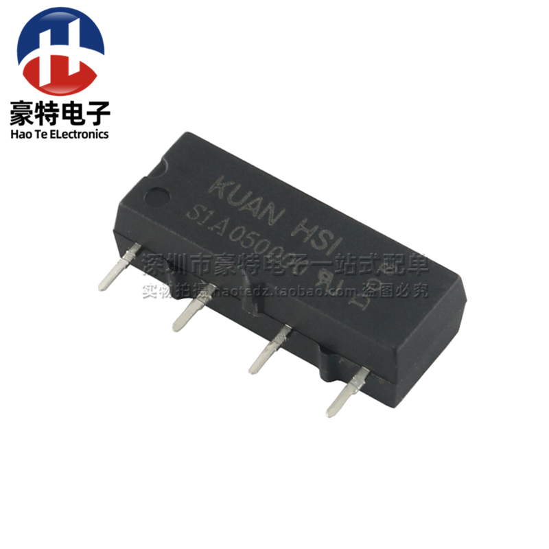 进口插件SIP4脚 常开型 12VDC 1A 单刀单掷 微型干簧管舌簧继电器