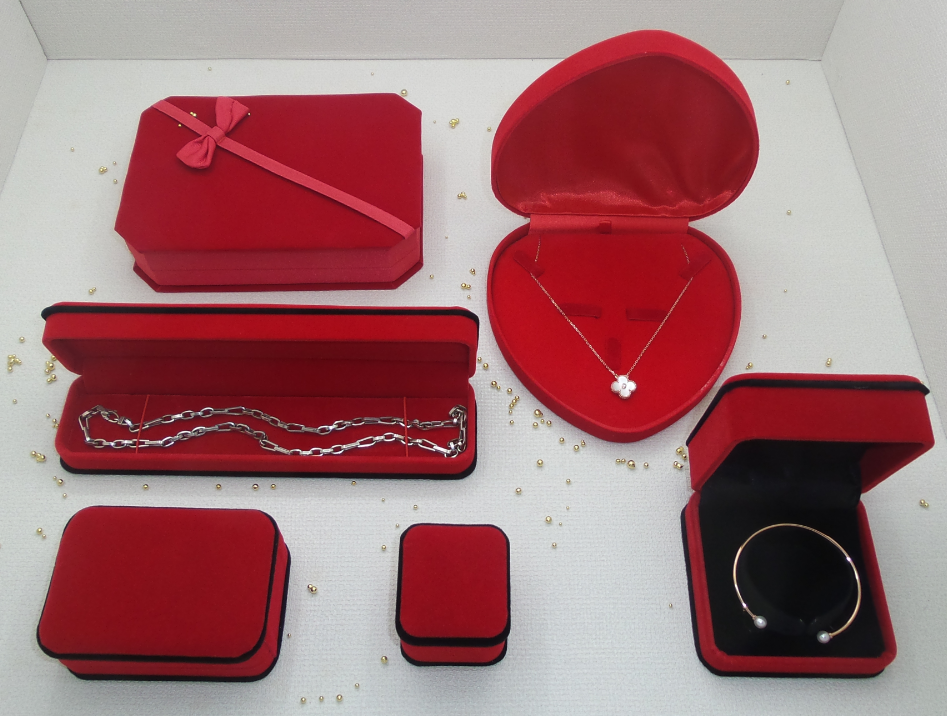 高档绒布首饰盒戒指耳钉