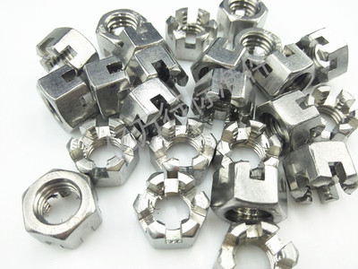 不锈钢细牙槽型螺母开帽