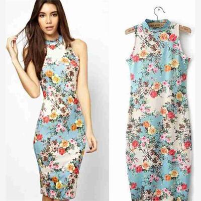 2020 new Slim-fit sleeveless hip dress