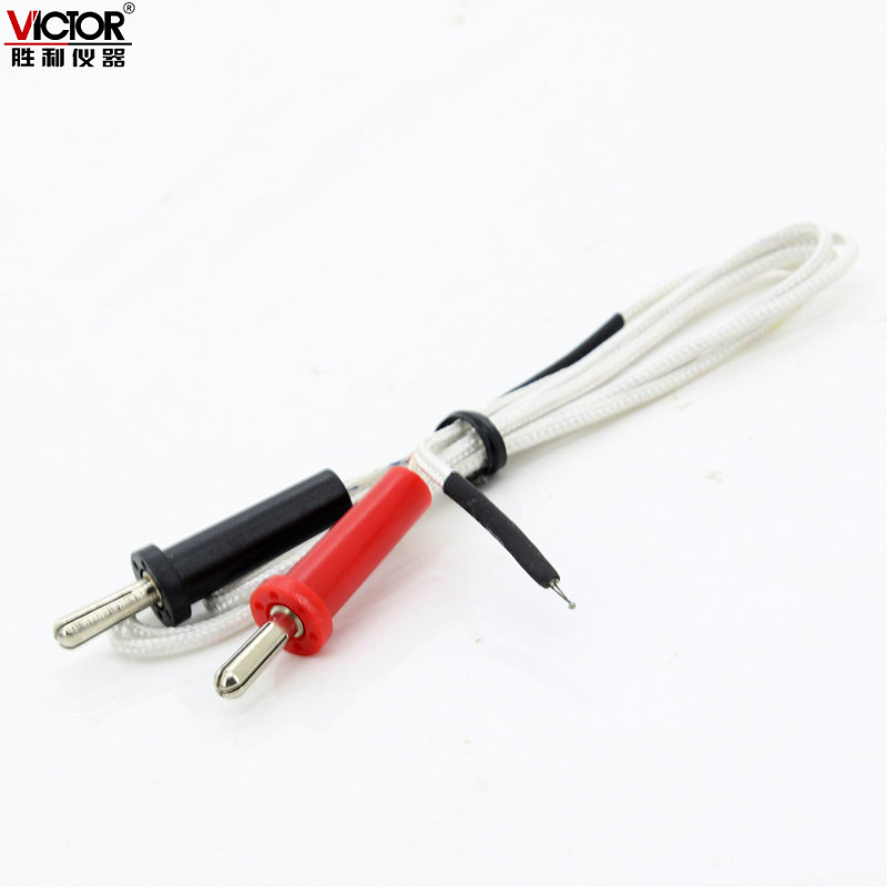 胜利仪器通用附件TP01香蕉型 250℃温度探头热电偶万用表测温探头