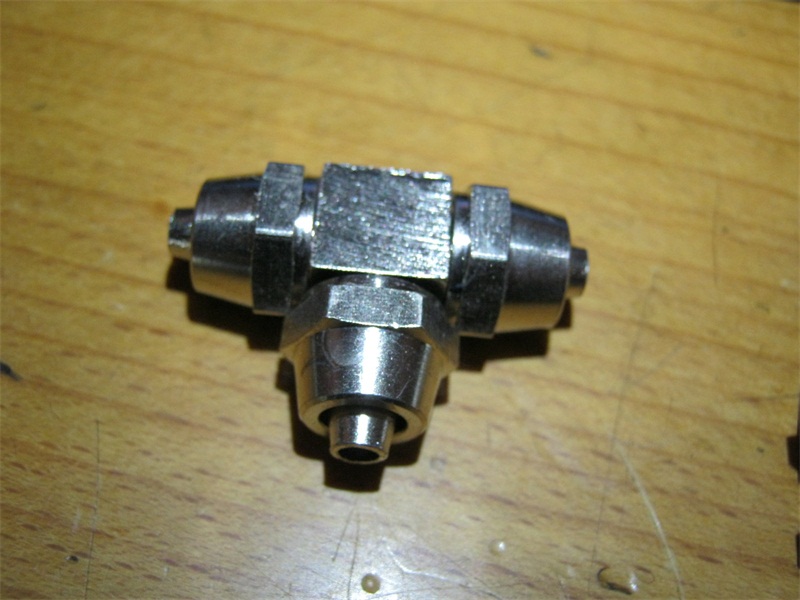 全铜镀镍4*6气管三通接头