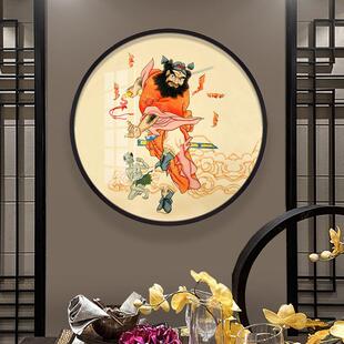 天钟馗画像伏风水挂画魔图钟魁国客厅镇宅朱砂中OWO式玄师关装饰