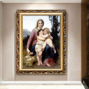 欧式客厅装饰画玄关过道壁画西方人物古典人物壁画卧室挂画仿油画