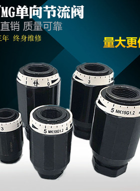 液压管式单向节流阀MK10G MK8G1.2/2 MG/MK6G/10G/15G/20G/25/30G