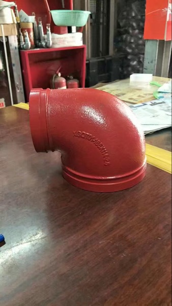 G沟槽异径变径弯头 沟槽大小弯头 114X165弯头 165X114沟槽弯头