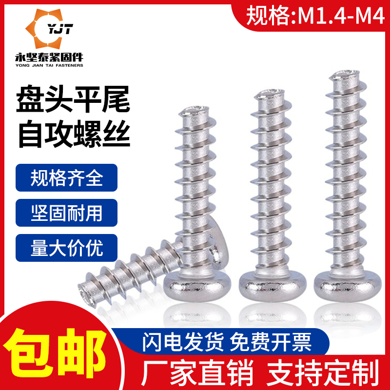 盘头平尾自攻螺丝钉圆大
